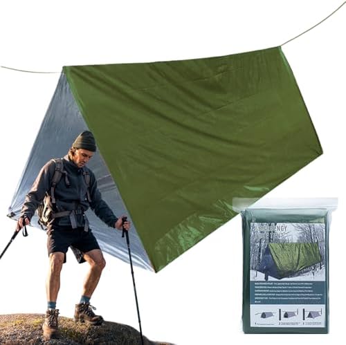 Bexdug Shelter Survival Tent - Survival Shelter Life Tent - Lightweight Windproof Waterproof Lifesaving Gear, Tarp Sleeping Bag Thermal Sack Blanket for Hiking - Image 9