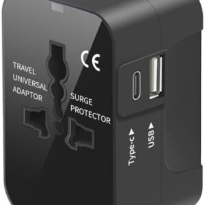Universal Travel Adapter Worldwide, Travel Plug Adapter Worldwide Travel Charger USB C Travel Adaptor All In One Universal Power Adapter International Travel Adapter UK to Europe EU USA AUS Thailand