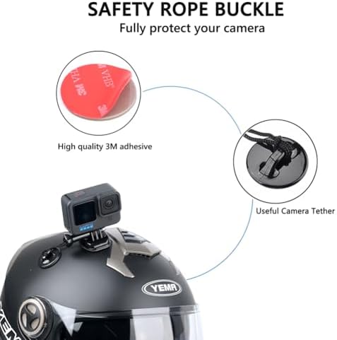 YHTSPORT Helmet Adhesive Mounts Kit Flat and Curved, 26 Pcs Helmet Mounting Accessories for Gopro, 3M Sticky Pads + Adhesive Buckle Mount Screw Accessories for Gopro and Other Action Camera - Image 4