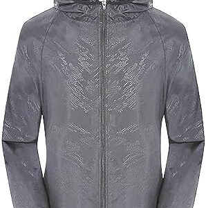Ladies Zip Up Hoodies, Lightweight Windproof Portable Raincoats for Women Quick Dry Two Pockets Packable Rain Jacket for Ladies Suitable Outdoor Travel Hiking Camping Black S-4XL