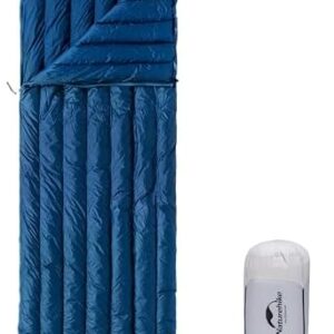 Naturehike Ultra Lightweight Envelope Sleeping Bag for Adults, 3-4 Seasons, Waterproof Sleeping Sack for Camping, Hiking, Mountaineering, Indoor, Backpacking, Outdoor, Duck Down