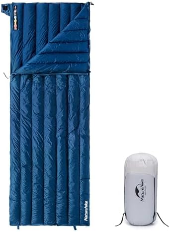 Naturehike Ultra Lightweight Envelope Sleeping Bag for Adults, 3-4 Seasons, Waterproof Sleeping Sack for Camping, Hiking, Mountaineering, Indoor, Backpacking, Outdoor, Duck Down