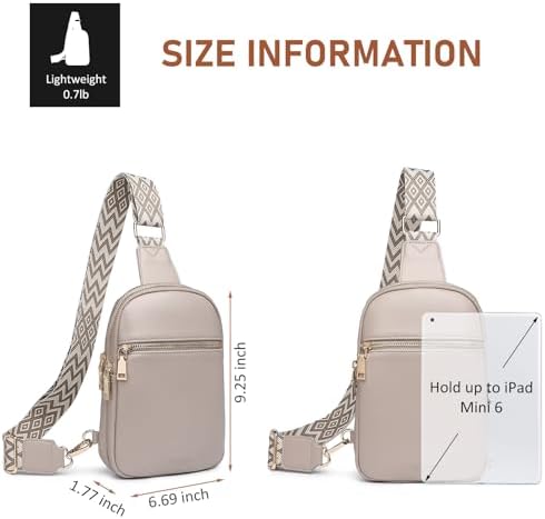 DIOMO Anti Theft Small Sling Bag for Women Cross Body Bag Trendy, RFID Fanny Packs Vegan Leather for Women Travel Belt Purse - Image 5
