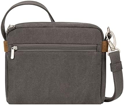 Travelon Unisex's Anti-Theft Heritage Crossbody Bag Travel Totes, Pewter, 9.75 x 7.75 x 2.5 - Image 3