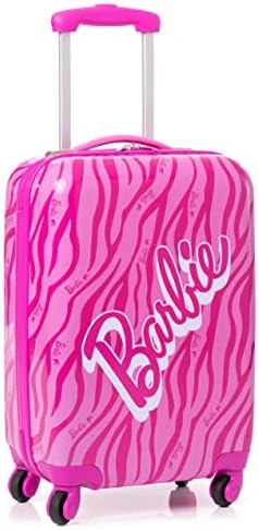 Barbie Suitcase for All Ages | Pink Small, Medium Or Large Options Luggage Bag with Extendable Handle | Doll Logo Hard Cover Carry On Trolley Cabin Case | Fun Travel Accessory Gift for Kids & Adults - Image 9