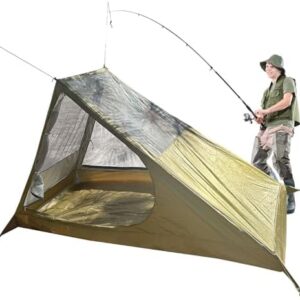 1 Person Tent, Portable Lightweight Tent, Camping Shelter Breathable Sleeping Bag, Outdoor Travel, Camp Bedding for Hiking, Road Trips, Adventures, 82.68x35.43x47.24 Inches