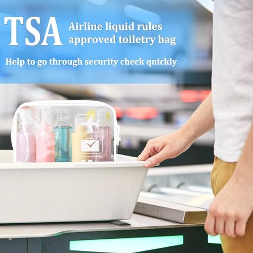 sogiv TSA Approved Toiletry Bag, White, Claer - Image 4