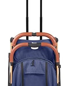 Lejoux™ Baby Pushchair Stroller– Lightweight Foldable Travel Buggy with 5-Point Harness, Adjustable Seat Back and Oversize Basket Folds with 1 Hand – Smooth Swivel Wheels Rain Cover (Blue)