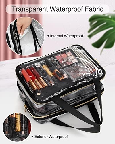 Hanging Toiletry Bag, Clear Travel Toiletry Bag TSA Approved Transparent Cosmetic Bag Waterproof Large Makeup Bag for Men Women, L, Clear Travel Toiletry Bag - Image 9