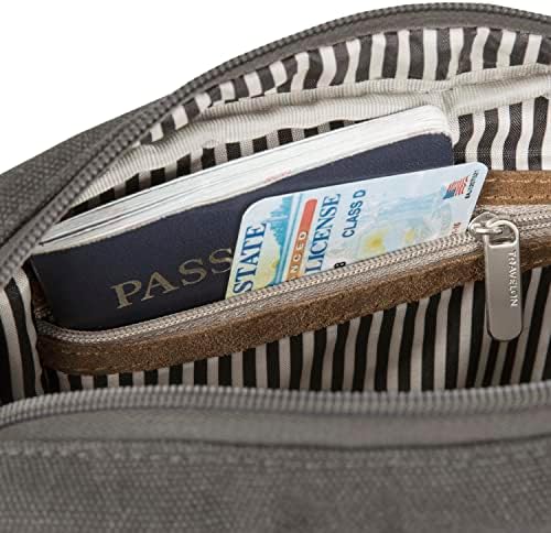 Travelon Unisex's Anti-Theft Heritage Crossbody Bag Travel Totes, Pewter, 9.75 x 7.75 x 2.5 - Image 10