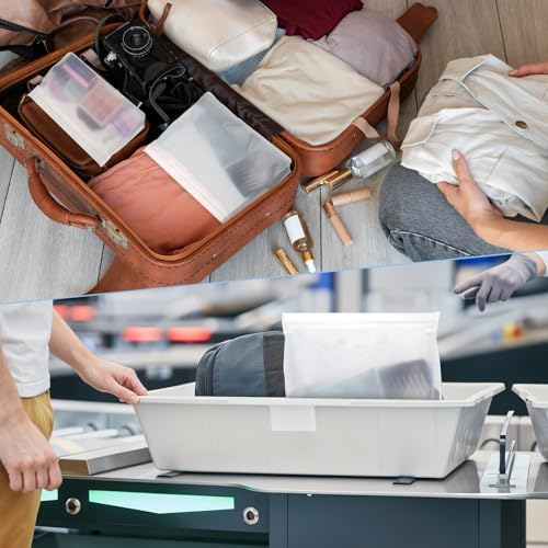 4 Pcs Tsa Approved Toiletry Bag Quart Size Travel Bag Leakproof Clear Toiletry Bags For Toiletries Reusable Security Regulations Waterproof & Leakproof For Toiletries - Image 6