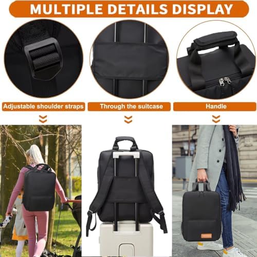 YANHUAKEKE Stroller Travel Bag Compatible with GB Pockit and GB Pockit Air Plus All Terrain, Lightweight Stroller Travel Backpack for Airplane(Black), Black-1, Practical Travel Bag - Image 5