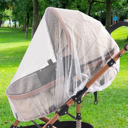 Bexdug Net For Crib - Stroller Mesh Cover | 2X Full Coverage Lightweight Portable Sun Protection For Outdoor Strolling Nursery Crib Car Travel Backpacking Hiking Balcony - Image 3