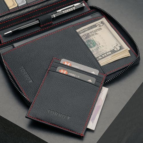 TORRO Travel Wallet – Genuine Leather Travel Organiser with Passport Holder and Detachable Cardholder - Image 5