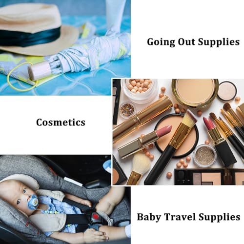 3Pcs Clear Travel Toiletries Bag, TSA Approved Toiletry Bag with Hand Strap, 20 x 20 Clear Plastic Bags for Airport Security, Portable Waterproof Cosmetic Makeup Bags - Travel Accessories - Image 6