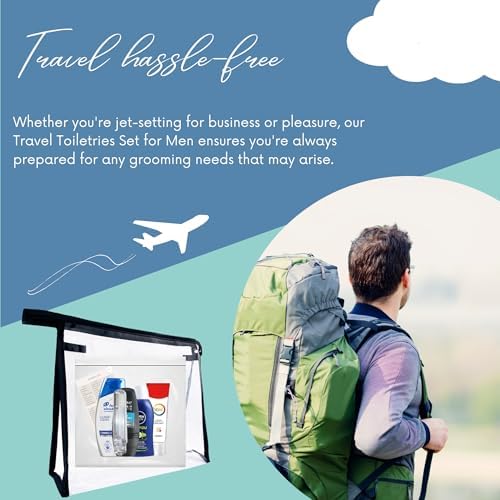 Travel Toiletries Set for Men – Mini Travel Toiletry Kit with TSA Approved Liquids – Airport Friendly Men’s Travel Essentials for Holiday, Business, Overnight Stay - Image 6