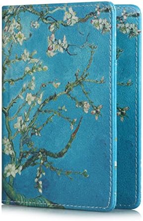 UUcovers Passport Holder, Slim Travel Wallet RFID Blocking Card Case Passport Cover Protector Travel Essentials with Credit Card Slots Pockets for Women/Men, Almond Blossom Tree - Image 8