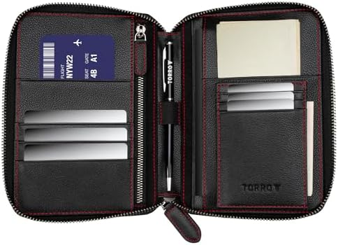 TORRO Travel Wallet – Genuine Leather Travel Organiser with Passport Holder and Detachable Cardholder - Image 2