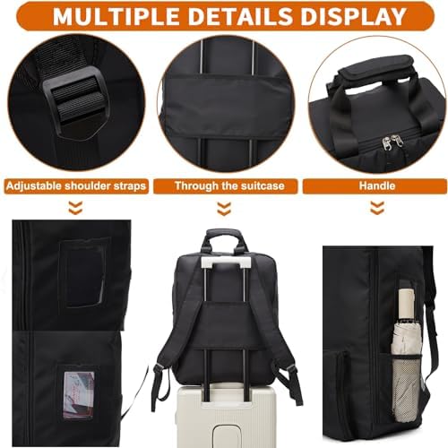 YANHUAKEKE Stroller Travel Bag Compatible with GB Pockit and GB Pockit Air Plus All Terrain, Lightweight Stroller Travel Backpack for Airplane(Black), Black-1, Practical Travel Bag - Image 8