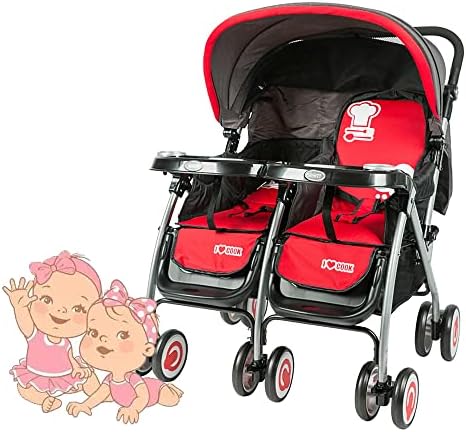 Double Stroller, baby stroller, foldable stroller, summer double stroller, Lightweight Travel Stroller, side by side double stroller, Compact Fold with Tray, Recline, Storage, stroller for 2 kids
