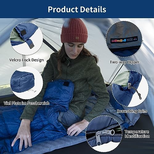 Naturehike Mummy Sleeping Bag Ultra Lightweight for Adults, Warm for 3-4 Season, Waterproof, for Indoor, Camping, Hiking, Mountaineering, Traveling, Backpacking, Festivals, Outdoor - Image 3