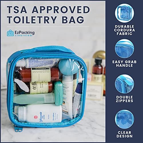 Clear TSA Approved 3-1-1 Travel Toiletry Bag/Transparent See Through Organiser (Black) - Image 4
