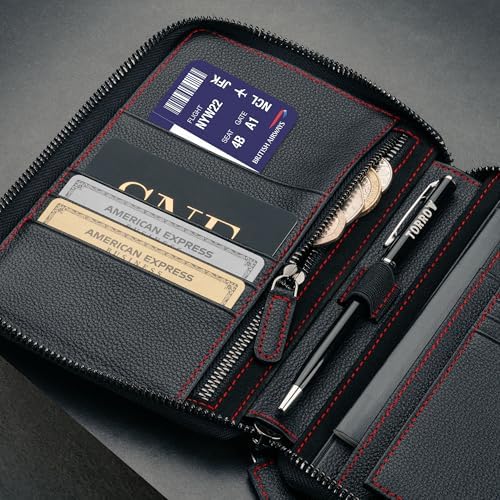 TORRO Travel Wallet – Genuine Leather Travel Organiser with Passport Holder and Detachable Cardholder - Image 6