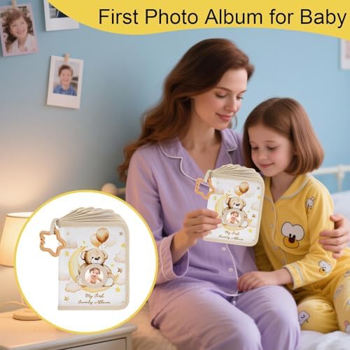 Family Album, Baby Pictures, Soft Pages Safe Corners Lightweight Build Memory Keeper, First Album for Home, Bedroom, Travel, Cribs, Strollers 7.3x5.5 Inches - Image 3