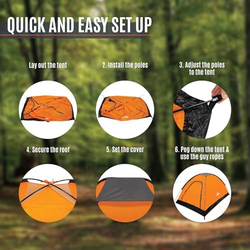 Milestone Camping Dome Tent/Sleeps Water Resistant/Portable - Image 4