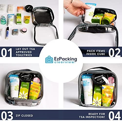 Clear TSA Approved 3-1-1 Travel Toiletry Bag/Transparent See Through Organiser (Black) - Image 6