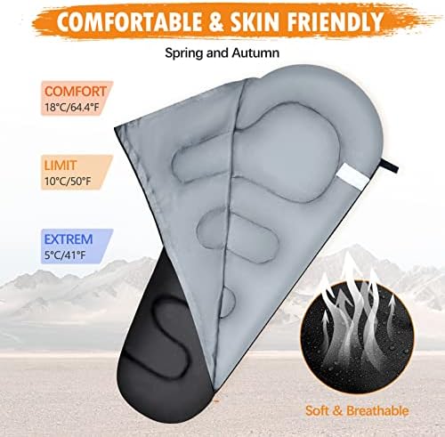 ACTIVE FOREVER Sleeping Bags - 3 Seasons Mummy Sleeping Bag for Adults & Kids, Lightweight with Compact Bag for Camping, Hiking, Backpacking, Travel, Outdoor - Image 4