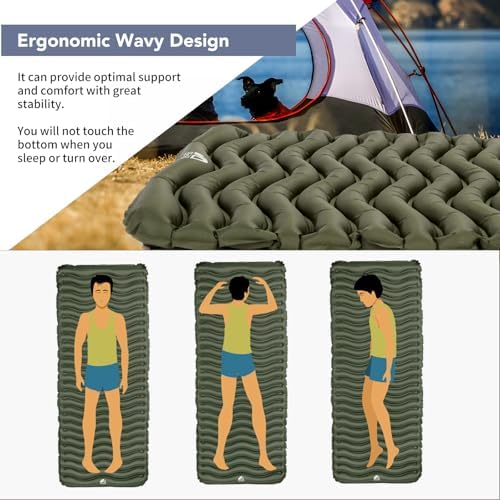 Unigear Ultralight Inflatable Sleeping Pad, Compact Air Camping Mat,Lightweight Camping Mattress for Backpacking, Hiking and Traveling - Image 3