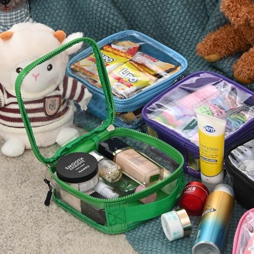 fiezkaa Quart Size Travel Bag TSA Approved 3-1-1 Clear Toiletry Bag, Carry On Liquid Pouch, Green, Clear Tsa Approved Toiletry Bag Quart Size - Image 6