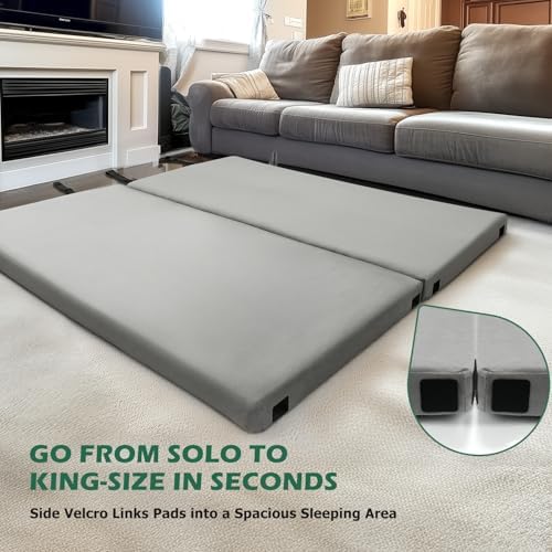 Willpo Memory Foam Camping Mattress Portable Sleeping Pad Floor Guest Bed Lightweight Outdoor Tent Mattress Removable Waterproof Cover Travel Bag - Image 5