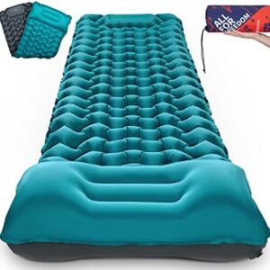 AKSOUL Self Inflating Sleeping Mat for Camping: 8-12CM Thickness Single Camp Mattress, Double Joinable Camping Inflatable Mat