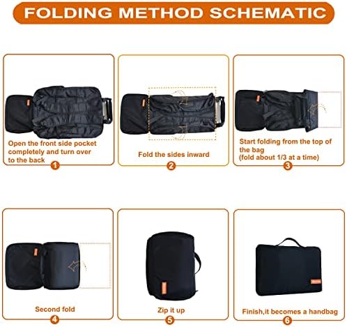 Mactso Stroller Travel Bag Compatible with GB Pockit and GB Pockit Air Plus All Terrain, Lightweight Stroller Travel Backpack for Airplane (Black, M) - Image 6