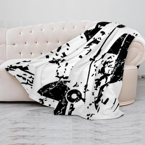 VAPOKF Grunge Black Stroller Soft Cozy Throw Blanket for Adult and Kids, Lightweight Microfiber Fleece Blanket for Couch Bed Sofa Travel, 59"x79" - Image 4