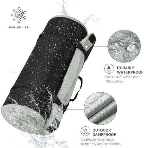 Willpo Memory Foam Camping Mattress Portable Sleeping Pad Floor Guest Bed Lightweight Outdoor Tent Mattress Removable Waterproof Cover Travel Bag - Image 4