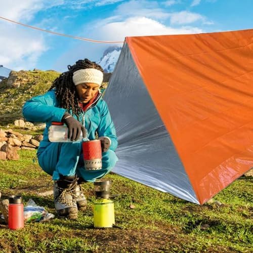 Uhngw Tube Tent Survival Shelter - 2-Person Outdoor Camping Tent | Lightweight Windproof Waterproof Lifesaving Gear, Tarp Sleeping Bag Thermal Sack Blanket for Hiking - Image 2
