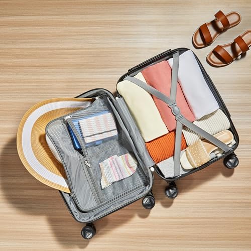 Amazon Basics Hardside Luggage Spinner - 55 cm Cabin Size, Standard, Black, Approved for Ryanair and Most Other Budget Airlines - Image 4
