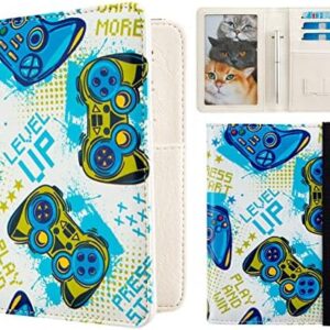 AIRMORS passport Holder,Rfid Blocking Travel Wallet Credit Card Case Cute Passport cover for Women/Men,Boys Girls Travel Essentials, Game, Cute